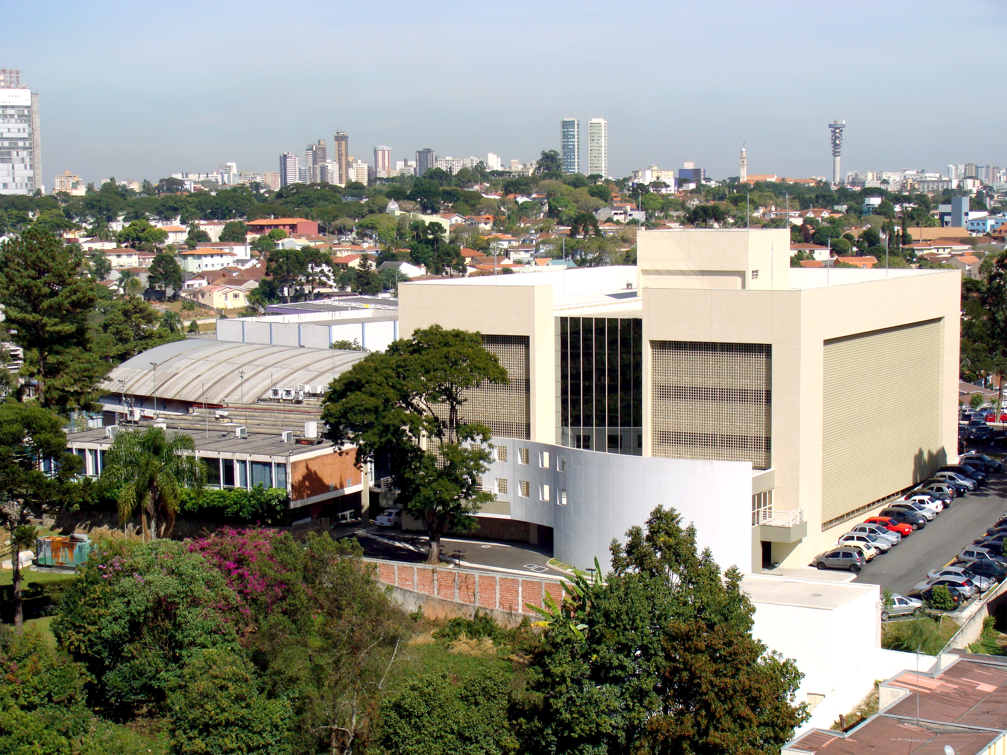 Fachada da Celepar vista de cima