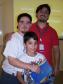 O Rodrigo Antunes com os visitantes Jorge P. Toledo (esq.) e Victor J. Quintana 