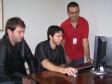 A equipe da Celepar, a esq. Andre Andrade 
Piccolim, Edson Faria Alves e o Rubens Faria de 
Brito Filho