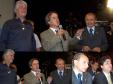 Na foto, o secretário da
Agricultura e do Abastecimento
Valter Bianchini, o Governador do
Paraná, Roberto Requião, o ministro
das Cidades, Marcio Fortes e o
diretor das Áreas de Inclusão
Social e Crédito do BNDES, Elvio
Lima Gaspar, na Escola de Governo,
no dia 11 de dezembro de 2007