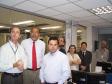 Na foto, em destaque o Altamir Brun 
da Divisão de Operações, o diretor-
presidente da CELEPAR e secretário 
de Assuntos Estratégicos, Nizan 
Pereira e o secretário de Segurança 
Pública Luiz Fernando Delazari, na 
CELEPAR