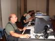 Os profissionais de imprensa realizando a 
cobertura do seminário internacional "Crise - 
Rumos e Verdades", dia 09/12/2008, 
no Canal da Música - Foto Geremias