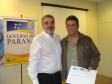Celepar com 30 anos, Gilmarcos Baggio Melim e o 
diretor de serviços IP e multimídia, Cláudio Crossetti 
Dutra