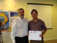 Celepar com 30 anos Nelson Naoki Umeda e o 
diretor de serviços IP e multimídia, Cláudio Crossetti 
Dutra

