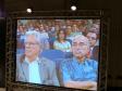 O Secretário de Estado do 
Desenvolvimento Urbano, Luiz Forte 
Netto e o Secretário Especial da 
Corregedoria e Ouvidoria Geral, 
Luiz Carlos Delazari, no 
telão, no encerramento do Seminário 
Internacional "Crise - Rumos e 
Verdades", no Canal 
da Música, dia 11/12/2008 - 
Foto Marcia Midori