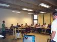 Oficina: Tele, vídeo, áudio e webconferência, com os palestrantes Daniel Ferhmann e Luciano Lopes da CELEPAR e participantes
