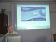 Na foto o Fabio Caetano Andrade Bacarin
em sua apresentação sobre o Sistema de 
Central de Viagens, para os 
profissionais da Divisão Fábrica de 
Software da CELEPAR