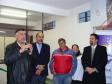 O prefeito de Piraquara, Gabriel Jorge Samaha ao 
seu lado o diretor-presidente da Celepar e 
secretário de Assuntos Estratégicos, Nizan Pereira 
e autoridades na inauguração do Telecentros 
Paranavegar do Novo Guarituba/Pinhais