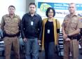 Gilberto de Souza Sobrinho e Ester Campos do NR da Celepar em Guarapuava, participaram da cerimônia de lançamento do BATEU   
