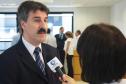 Presidente da Celepar, José Antonio de Castro, concede entrevisa a Tv Educativa.