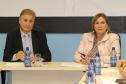Jacson Carvalho Leite, presidente da Celepar e Clecy Amadori, secretária para Assuntos Estratégicos e presidente do Conselho de Administração da Celepar e do Cosit 