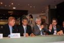 Jacson Carvalho Leite, José Richa Filho, Cassio Taniguchi e Joaquim José Fernandes da Costa Jr na abertura do evento.