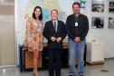 Cristina Viomar (Sbgeo) e Henrique Salatino Miorelli (Sbgeo), da equipe do BI da SEJU, com o presidente Jacson Carvalho Leite   