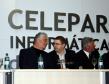 Governador do Paraná Roberto Requião, Presidente da Celepar Vanderlei Iensen, Presidente do Serpro Marcos Ferreira Mazoni
