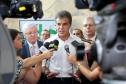 Governador Beto Richa durante lançamento do programa Escola Conectada, para ampliar o uso de recursos tecnológicos nos colégios da rede pública estadual, e assinatura de convênios com Apaes para destinar recursos para melhoria na infraestrutura das instituições.Curitiba, 28/02/2018.Foto: Jaelson Lucas/ANPr