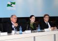 Lucio Alberto Hansel, Carolina Schussel, representante do Estado do Paraná na AGO  e Jacson Leite