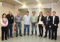 Denise Tatebe, Carlos Roberto Lantmann, Márcio Luiz Hein, José Juracy Macedo,  Marcos Vinicius Lanza, Ângela Beatriz Bot, Carlos Alberto Amaral Siqueira e Jacson Carvalho Leite trataram sobre o GMS, em reunião na Celepar
