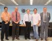Gerente de projetos, Jeferson Pereira da Costa, o diretor administrativo-financeiro, Lucio Alberto Hansel, o presidente da Celepar, Jacson Carvalho Leite, o presidente da Amunorpi, Guilherme Costa e o assessor de mercado, Elcio Marcowcz