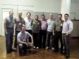 Timothy Edwin Squair, vereador Wanderley Amâncio de Moraes (Wandinho), Arthur Menardi Nogueira Junior, vereador Edilson da Luz, Valderi Pereira da Silva, Luiz Fernando Ballin Ortolani, Rodrigo Cecílio e Wallace Raphael Rodrigues da Luz Bibow (agachado)