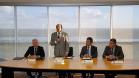 Governo do Paraná e o Tribunal Superior Eleitoral (TSE), firmam acordo de cooperação para integrar base de biometria. O Governador Beto Richa e o ministro Gilmar Mendes assinaram o acordo.Brasília, 14/11/2017.Foto: Divulgação ANPr