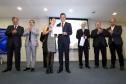 O governador Beto Richa participa, na Celepar, do lançamento do Projeto Escola de Gestão Inteligente. Participaram da solenidade: presidente da Celepar, Jacson Carvalho Leite, presidente do Tecpar, Julio Felix.Curitiba, 11-11-15.Foto: Arnaldo Alves / ANPr.