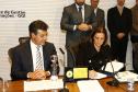 Governador Beto Richa junto com a secretária estadual da Justiça, Cidadania e Direitos Humanos, Maria Tereza Uille Gomes, lança a Central de Transparência Carcerária e a Central Estadual de Informações de Flagrantes. Curitiba, 02/06/2014. Foto: Arnaldo Alves/ANPr