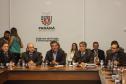 Governador Beto Richa lança o aplicativo "Menor Preço - Nota Paraná" e entrega prêmios do programa. Presentes os secretários estaduais, da Fazenda, Mauro Ricardo Costa e da Comunicação Social, Marcio Villela, presidente da Celepar, Jacson Carvalho, presidente da Assembleia Legislativa, deputado Ademar Traiano e os deputados estaduais Marcio Paulik e Claudia Pereira. Curitiba, 29/11/2016. Foto: Pedro Ribas/ANPr
