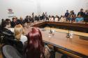 Governador Beto Richa lança o aplicativo "Menor Preço - Nota Paraná" e entrega prêmios do programa. Presentes os secretários estaduais, da Fazenda, Mauro Ricardo Costa e da Comunicação Social, Marcio Villela, presidente da Celepar, Jackson Carvalho, presidente da Assembleia Legislativa, deputado Ademar Traiano e os deputados estaduais Marcio Paulik e Claudia Pereira. Curitiba, 29/11/2016. Foto: Pedro Ribas/ANPr