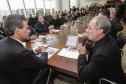 Governador Beto Richa lança o aplicativo Detran Fácil, acompanhado pelo diretor do Detran, Marcos Traad, pelo secretário chefe da Casa Civil, Valdir Rossoni e pelo presidente da Celepar, Jacson Carvalho Leite. Curitiba, 21/07/2016. 