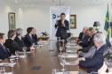 Governador Beto Richa lança o aplicativo Detran Fácil, acompanhado pelo diretor do Detran, Marcos Traad, pelo secretário chefe da Casa Civil, Valdir Rossoni e pelo presidente da Celepar, Jacson Carvalho Leite. Curitiba, 21/07/2016. 