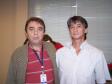 O funcionário da CELEPAR, Aluir João Bueno da Luz, comemorando seus 30 anos de serviços prestados para a empresa, os nossos agradecimentos, ao seu lado o presidente da FUNCEL, Newton Issao Hiromori