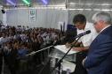 Governador Beto Richa durante lançamento do programa Escola Conectada, para ampliar o uso de recursos tecnológicos nos colégios da rede pública estadual, e assinatura de convênios com Apaes para destinar recursos para melhoria na infraestrutura das instituições.Curitiba, 28/02/2018.Foto: Orlando Kissner/ANPr