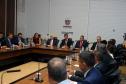O governador Beto Richa se reuniu nesta segunda-feira (22), no Palácio Iguaçu, com o diretor da Casa da Moeda, César Augusto Barbiero, para conhecer os modelos e mecanismos de segurança do Documento Nacional de Identificação (DNI), que vai unificar o RG, CPF e Título de Eleitor em um único documento