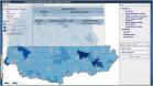 Destaque no mapa de todos os tipos e categorias de agentes no Estado, contendo informações de um determinado município.