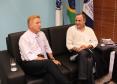 Reunião na Celepar onde o presidente Jacson Carvalho Leite e o secretário Paulino Viapiana definiram as diretrizes do sistema de acompanhamento da Lei de Incentivo á Cultura no Estado   