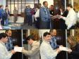 A esq. o diretor-presidente da CELEPAR 
e secretário de Assuntos Estratégicos, 
Nizan Pereira e as fotos seguintes a 
posse dos novos membros da Previcel