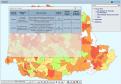 Interação com o mapa listando os projetos de um município.