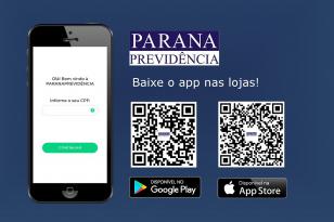 QR Code para baixar o aplicativo ParanaPrevidencia