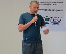O 1º Tenente Silvio Cordeiro de Paula, homenageou as equipes pelo desenvolvimento e implantação do projeto Bateu