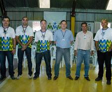 Equipe da Regional da CELEPAR de Ponta Grossa, juntamente com o apoio de técnicos das Regionais de Maringá e Curitiba participam da montagem e suporte do Evento Mutirão da Cidadania - Paraná em Ação, realizado no Município de Ortigueira - Abril de 2013. — com Roberto Tonete, Valderi Pereira da Silva, Leandro Martins e Alzemar Venancio.