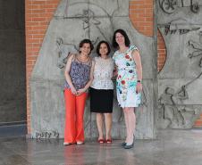 Agtha Cristina de Nadai (Celepar), Romalina Vargas (CRE), Suzane Aparecida Gambetta Dobjenski (CRE).
