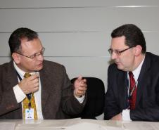 Danilo Scalet e Mauro Sorgenfrei, da Celepar, participaram da reunião do Cosit