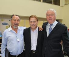 Antonio Carlos Schimaleski, o Presidente Jacson Carvalho Leite e Eloir José Sbalqueiro.
