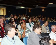 Os participantes lotaram o auditório da Celepar