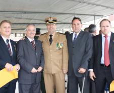 Polícia Militar do Paraná homenageia autoridades no Dia do Patrono, na cerimônia no quartel do Comando Geral, em Curitiba - Data: 16/05/2011