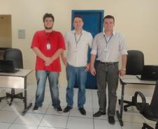 Da esquerda para direita - Luiz Eduardo de Santana e Oliveira, Fernando Suzarte Schiavon e Rodolfo Zanardi Loiola (NR Celepar - Maringá).