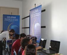 No estande da Celepar, os participantes da Ação Social tiveram acesso gratuito à internet e às redes sociais
