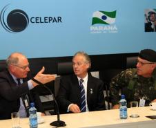 Lucio Alberto Hansel, general Fernando Soares e Silva e o secretário Mario Celso Cunha falam sobre os sistemas de segurança para a Copa do Mundo