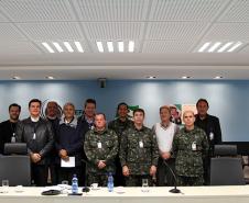 Militares responsáveis pela segurança da Copa do Mundo em Curitiba participam de reunião de trabalho na Celepar 