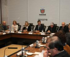 O governador Beto Richa durante reunião com secretariado.  Curitiba/Pr, 22.06.2016 
